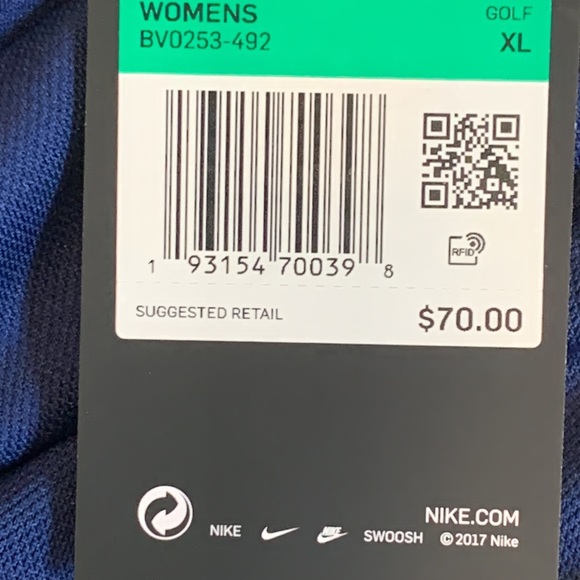 NWT Nike Dri-Fit Ladies Navy Golf Skort Skirted Short - Picture 9 of 10